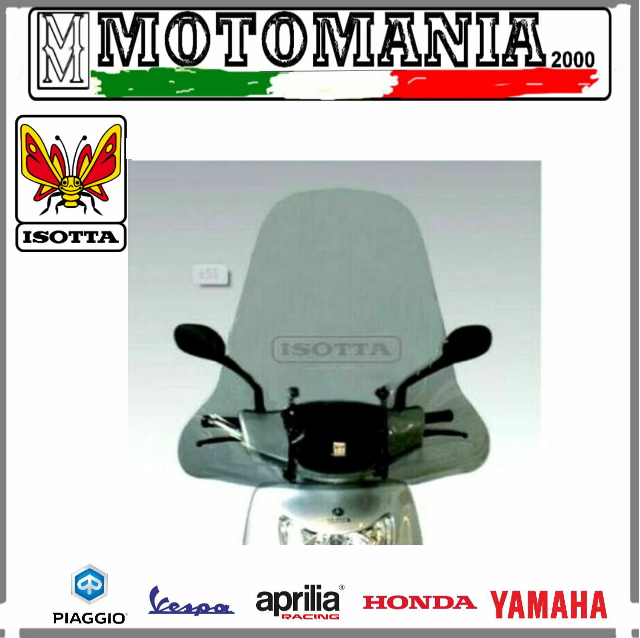 PARABREZZA PARAVENTO ISOTTA YAMAHA FLAME 125 R  E51 + ATTACCO A/78   *
