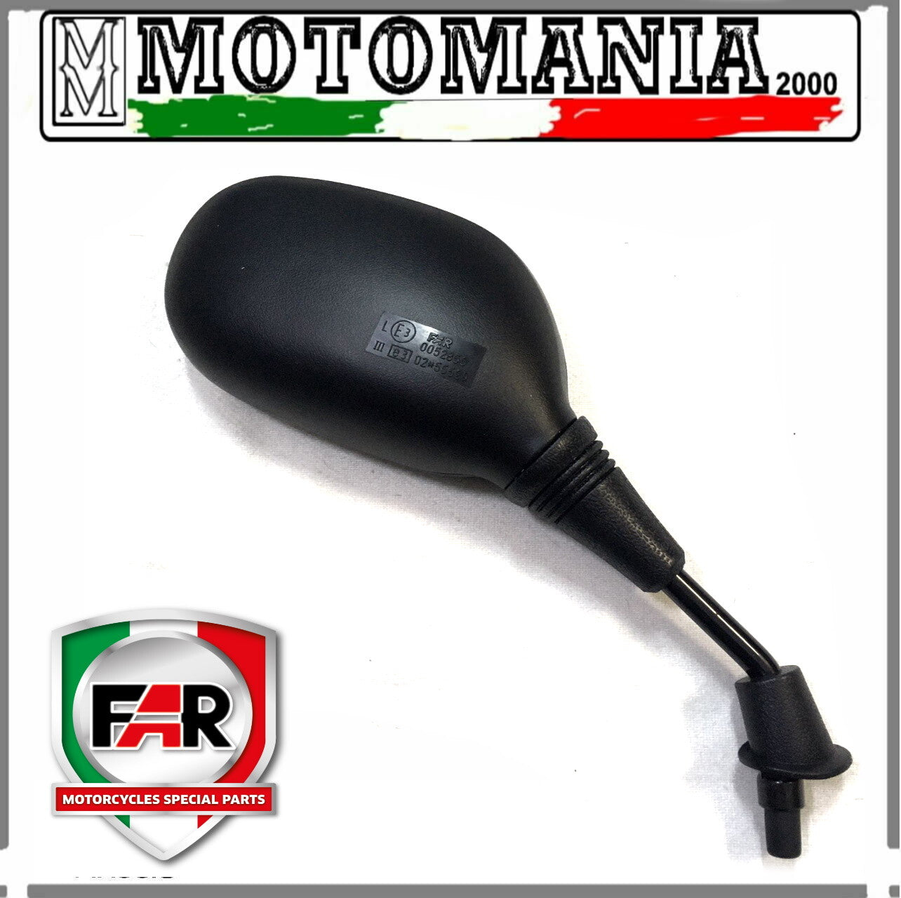 BLACK RIGHT REARVIEW MIRROR FOR HONDA SH 125/150 2001-2007