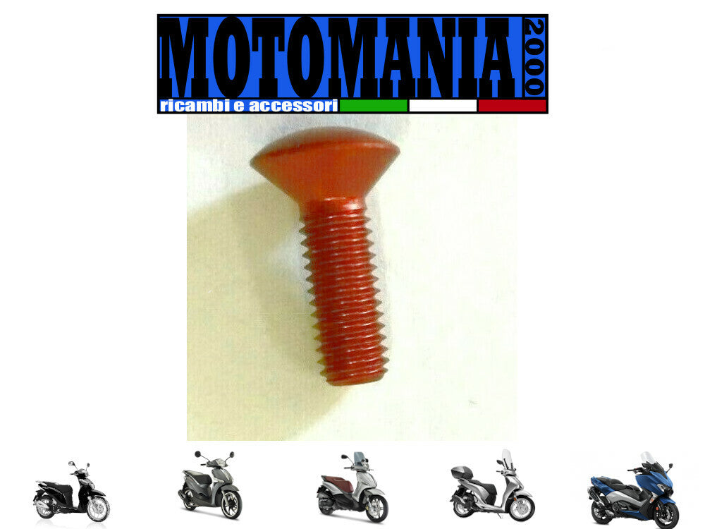 RED 5X15 CURVED HEAD SCREW FOR ERGAL FAIRINGS *