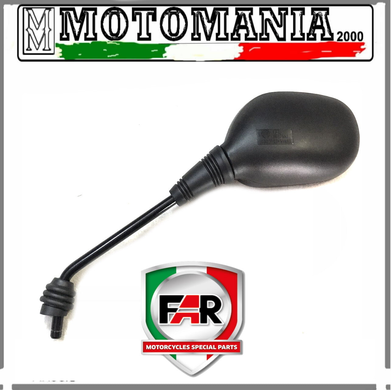 BLACK SX REARVIEW MIRROR FOR PIAGGIO CARNABY 125 2007-2011 FAR