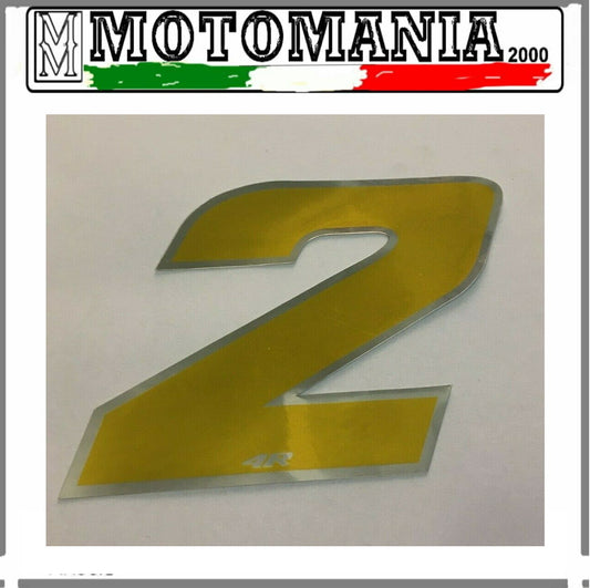 NUMERO 2 DORATO ADESIVO LARGHEZZA 10 CM ALTEZZA 10 CM  *