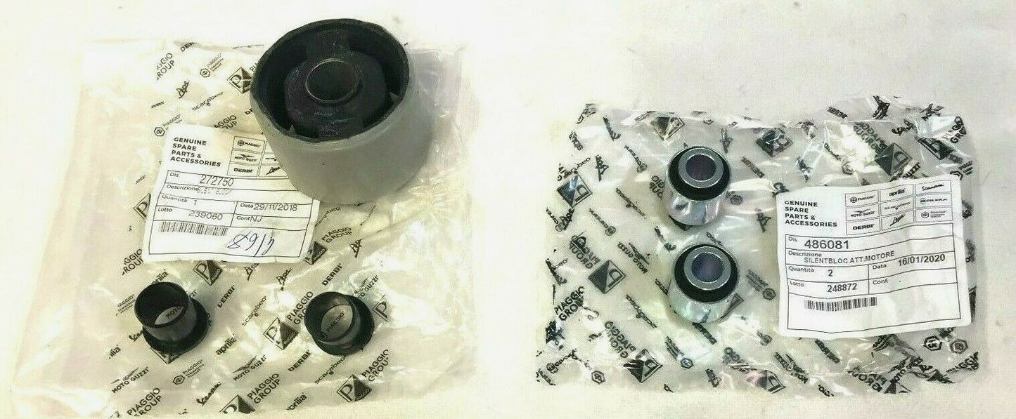 KIT SILENTBLOCK MOTORE ANTERIORE+POSTERIORE PIAGGIO LIBERTY 200-BEVERLY 200-250