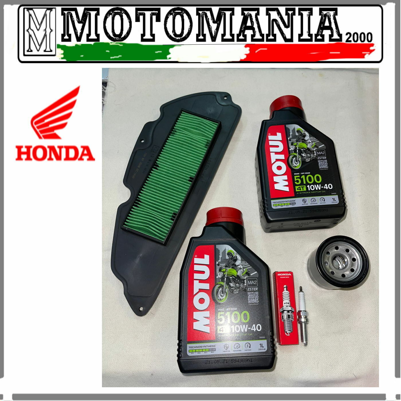 HONDA SH 300 SERVICE KIT - MOTUL OIL AIR FILTER SPARK PLUG OIL FILTER