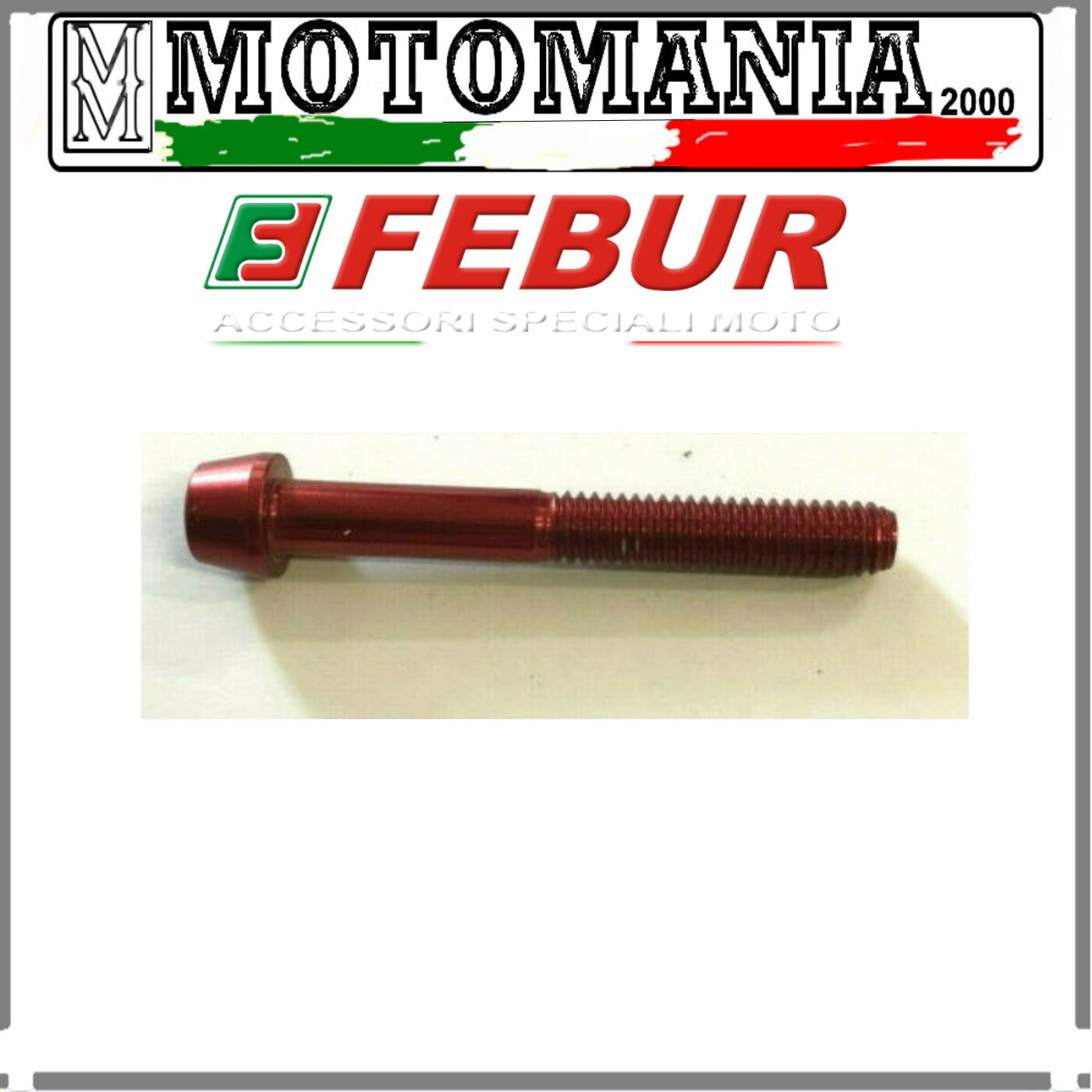 RED ERGAL 6X45 FAIRING COUNTERSUNK HEAD SCREW