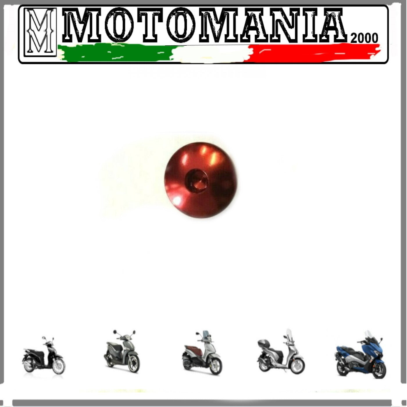 VITE TESTA BOMBATA X MOTO IN ERGAL COLORE ROSSO 5X15