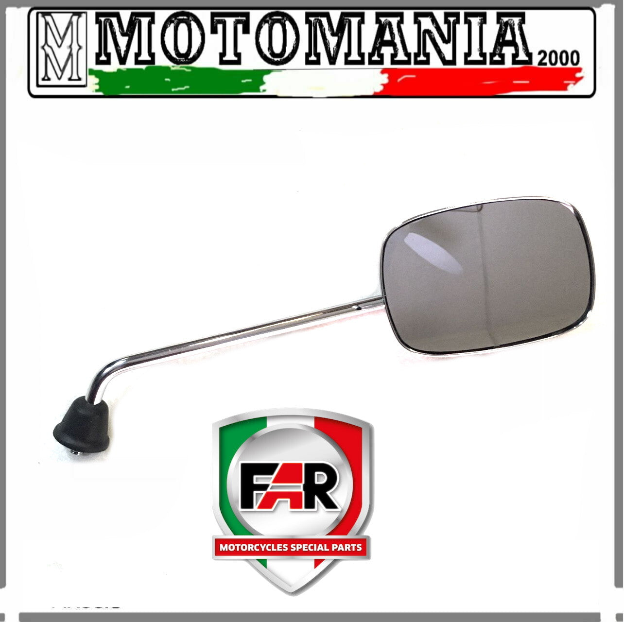 CHROME RIGHT REARVIEW MIRROR FOR PIAGGIO BEVERLY 250-300-400 TOURER-FAR