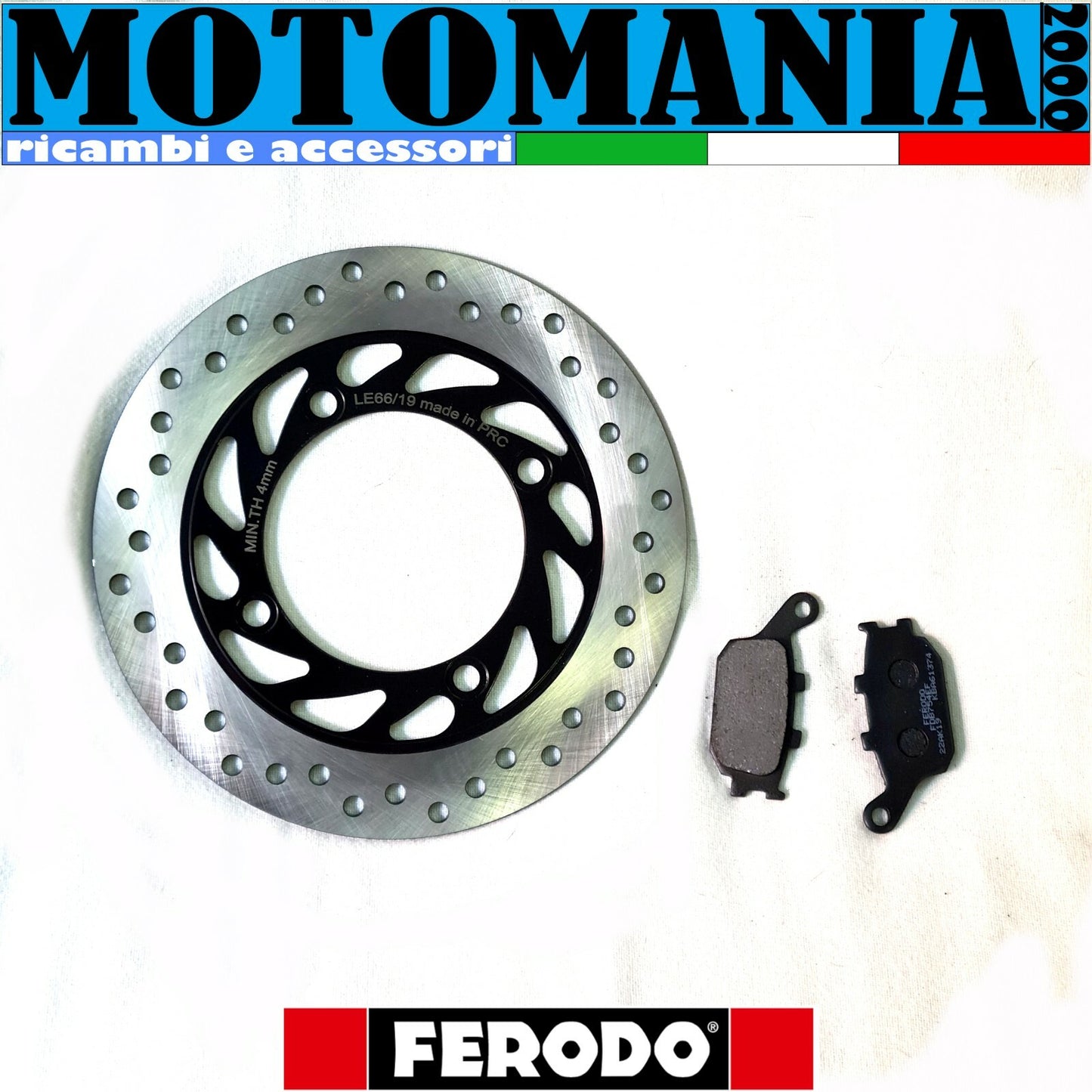 REAR BRAKE DISC + POST PAD. FERODO HONDA CB HORNET 900 02-07