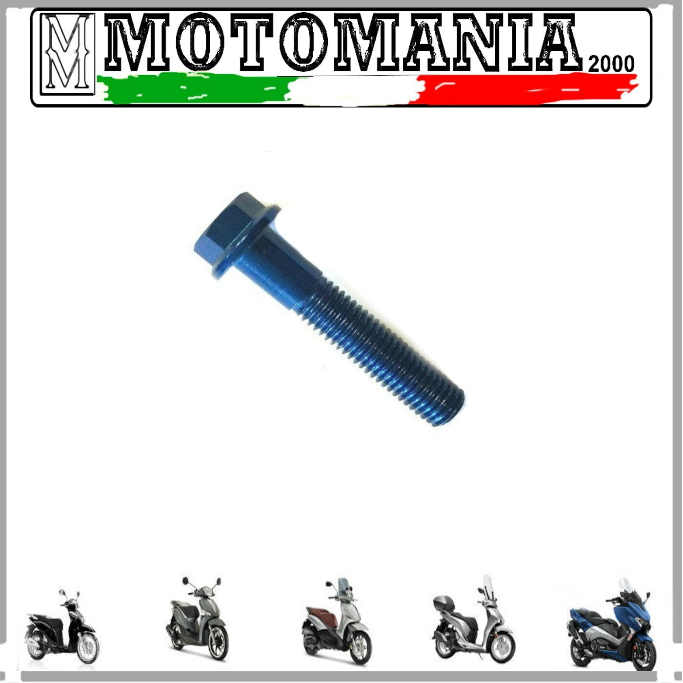 Bullone 6X35 IN ERGAL BLU TESTA ESAGONALE mm. 8  *