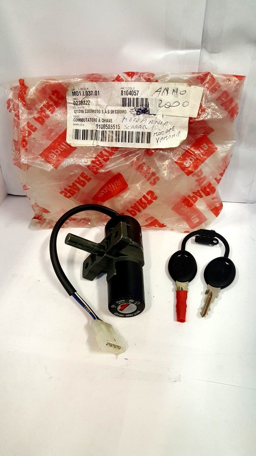 AP8104057 APRILIA SCARABEO 100 ENGINE YAMAHA YEAR 2000 KEY LOCK KIT