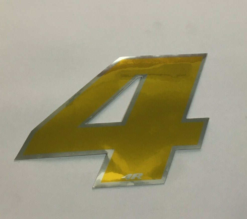 NUMERO 4 DORATO ADESIVO LARGHEZZA 10 CM ALTEZZA 10 CM  *