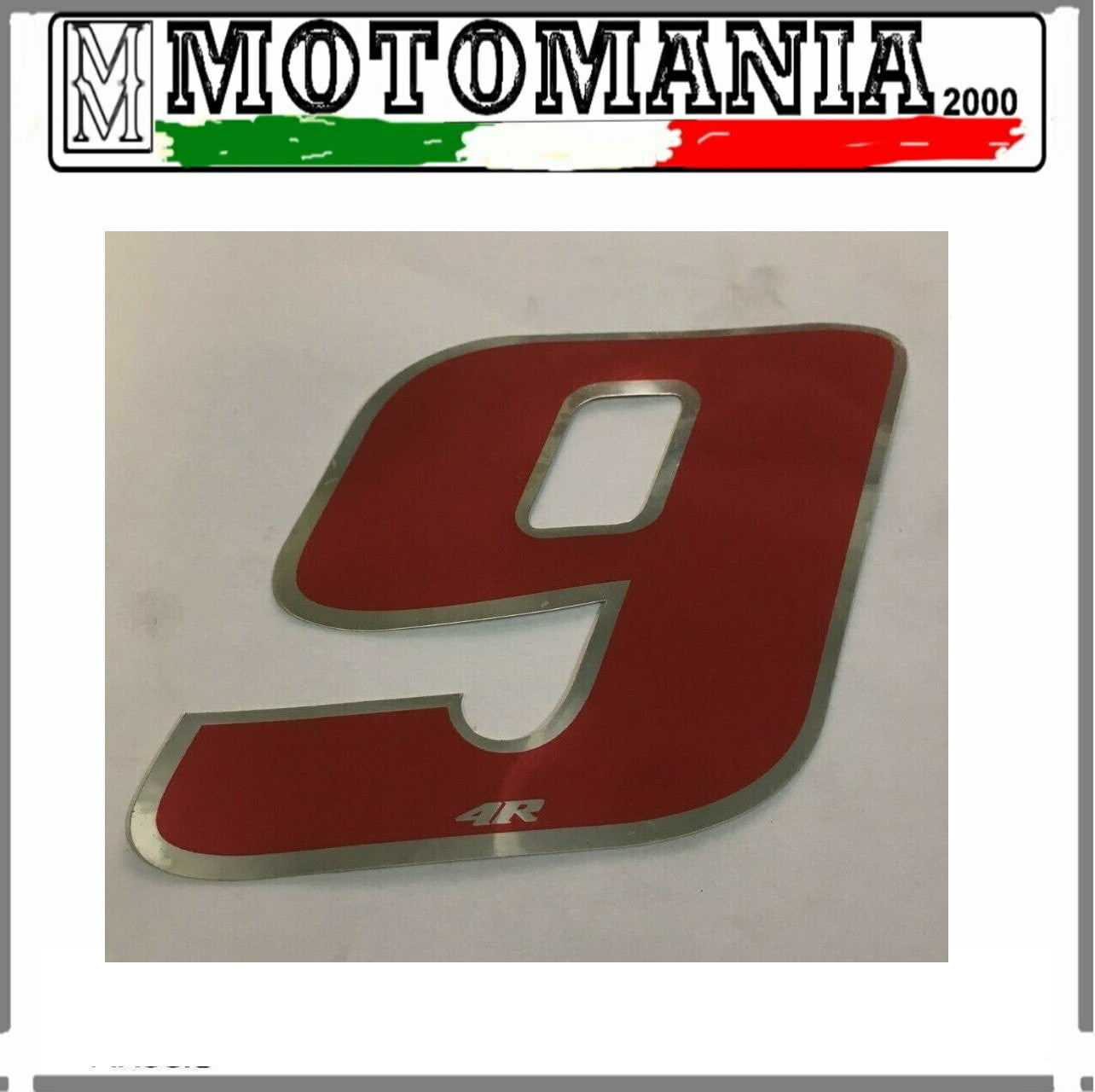 NUMBER 9 RED STICKER WIDTH 10MM LENGTH 10MM *