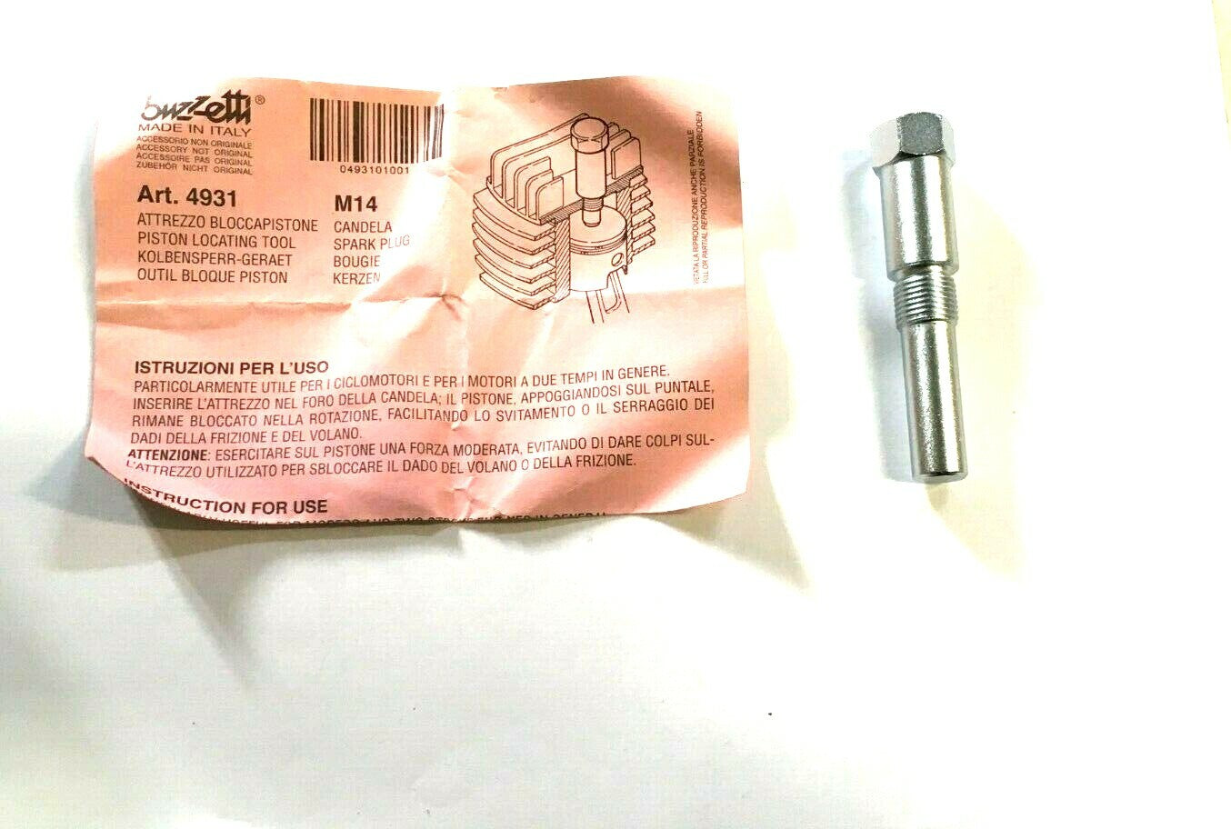 PISTON LOCK TOOL FOR M.14 SPARK PLUGS MOPEDS AND 2 STROKE ENGINES