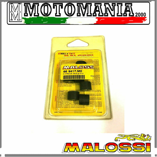 669417M0 KIT 6 ROLL VARIATOR 15X12 GR,7.8 MALOSSI SCOOTER 50 cc and MAXI SCOOTER