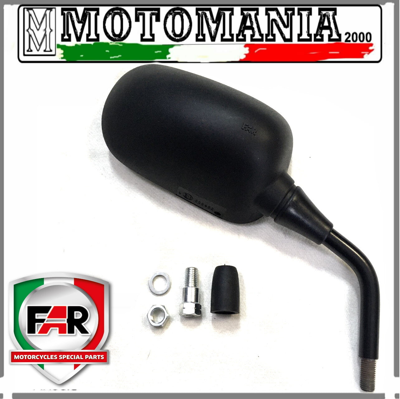 BLACK RIGHT REARVIEW MIRROR FOR HONDA JAZZ 250 COMPLETE WITH ATTACHMENTS