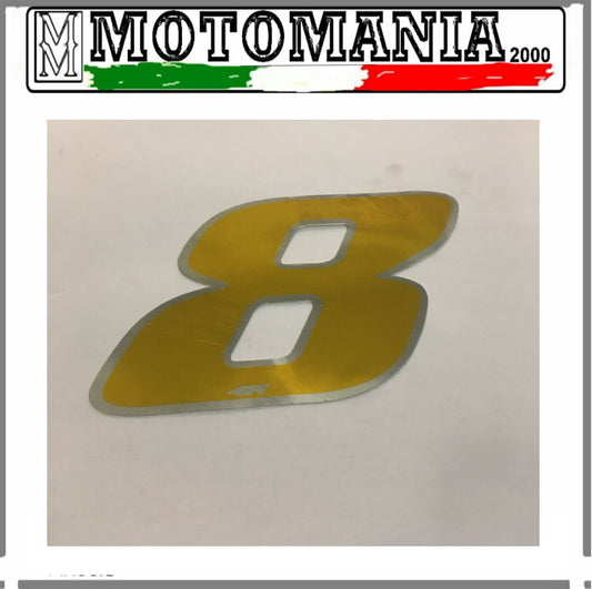 NUMBER 8 GOLD STICKER WIDTH 10MM LENGTH 10MM *