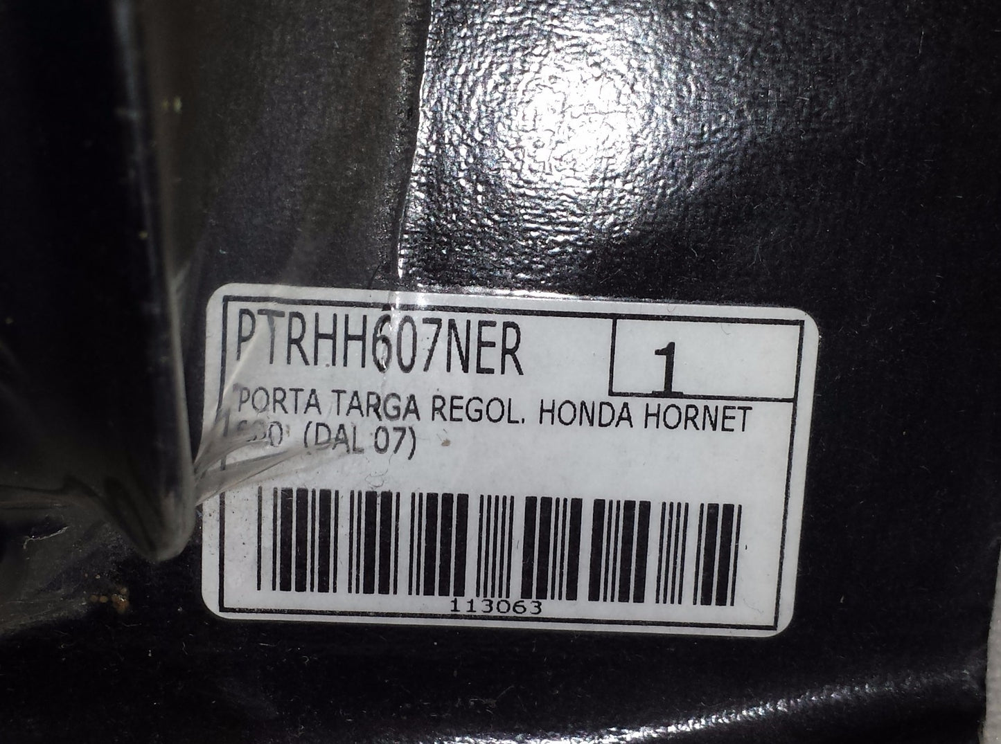 PTRHH607NER LIGHTECH PORTATARGA REGOLABILE HONDA HORNET 600 DAL 2007