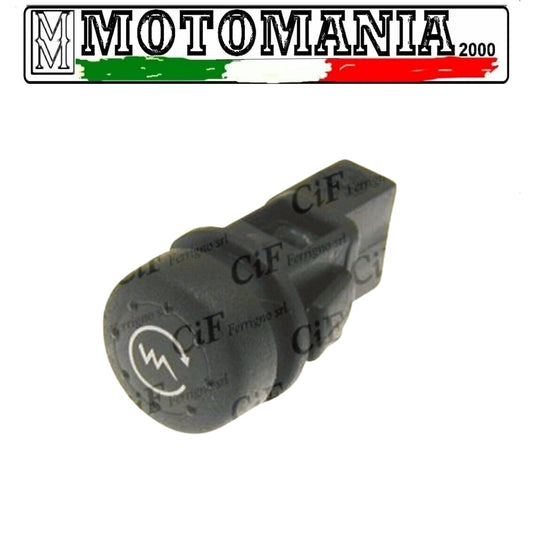 9080-A  PULSANTE AVVIAMENTO TONDO NERO PER SCOOTER APRILIA/GILERA/PIAGGIO  *