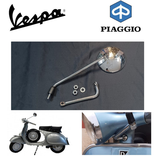 SPECCHIETTO SX OMOL. CON ATTACCO PER VESPA 125-150 VB1 VNB VBB GS 150  *