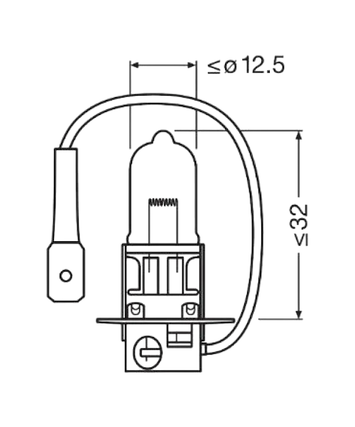 70W 24V PK22s Lampadina alogena fari H3   1 PEZZO