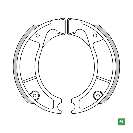 GF1177 - NEWFREN GANASCE FRENO HONDA NX, XL, XLX, XR, 250, 350, BRAKE SHOES KIT