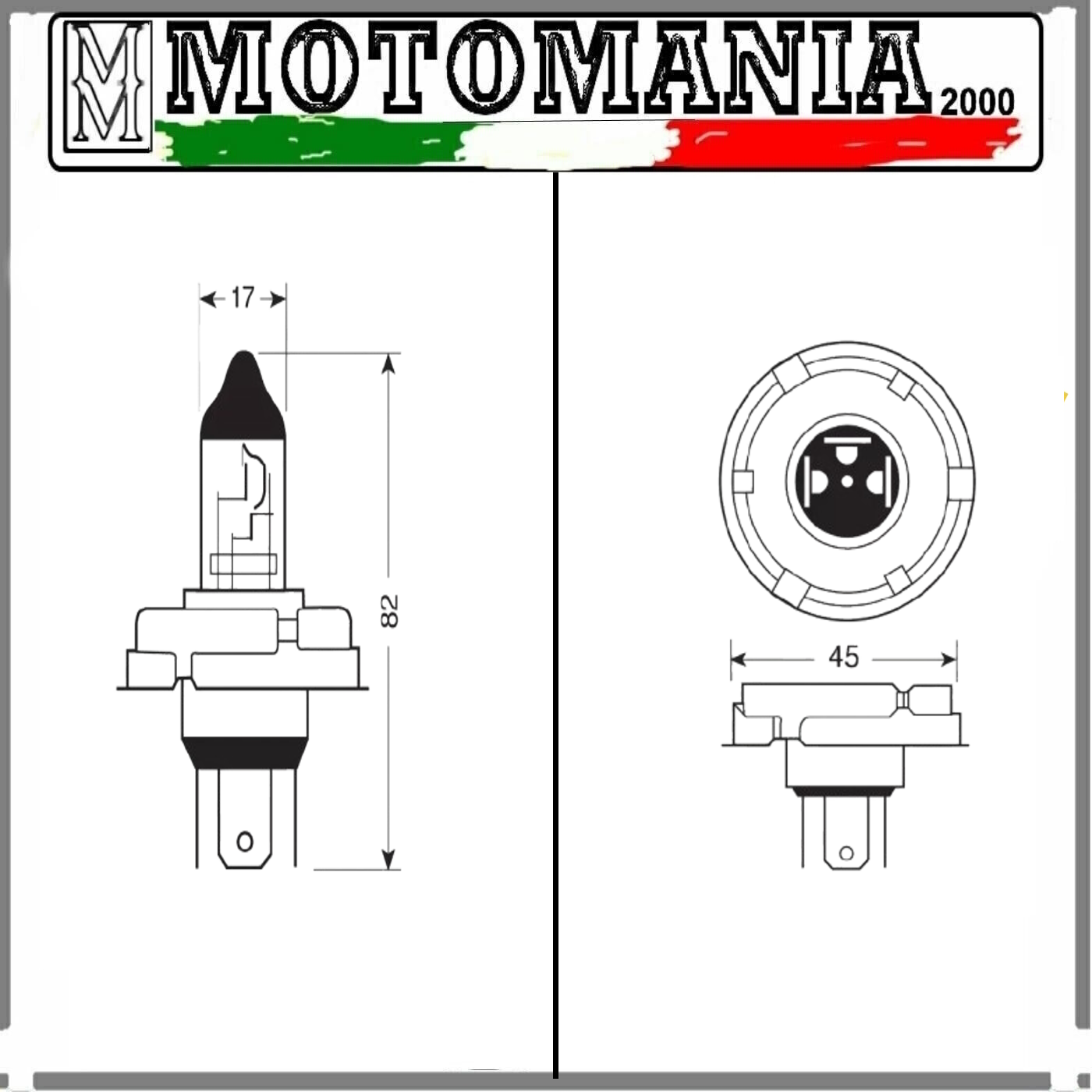 632 - EUROGOLD CARLAMP LAMPADA H4 12V 60/55W P45T