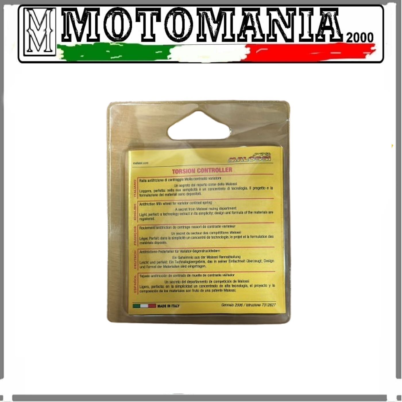 2512827 - MALOSSI GUIDA MOLLA VARIATORE TORSION CONTROLLER X YAMAHA-MINARELLI