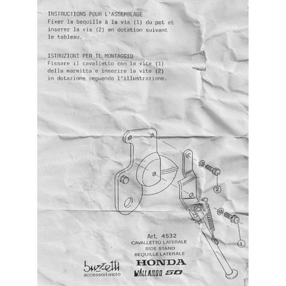 4532 - BUZZETTI CAVALLETTO LATERALE HONDA WALLAROO 50