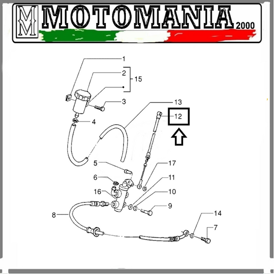 273670 - CAVO FRENO ANTERIORE ALLA POMPA 50\125