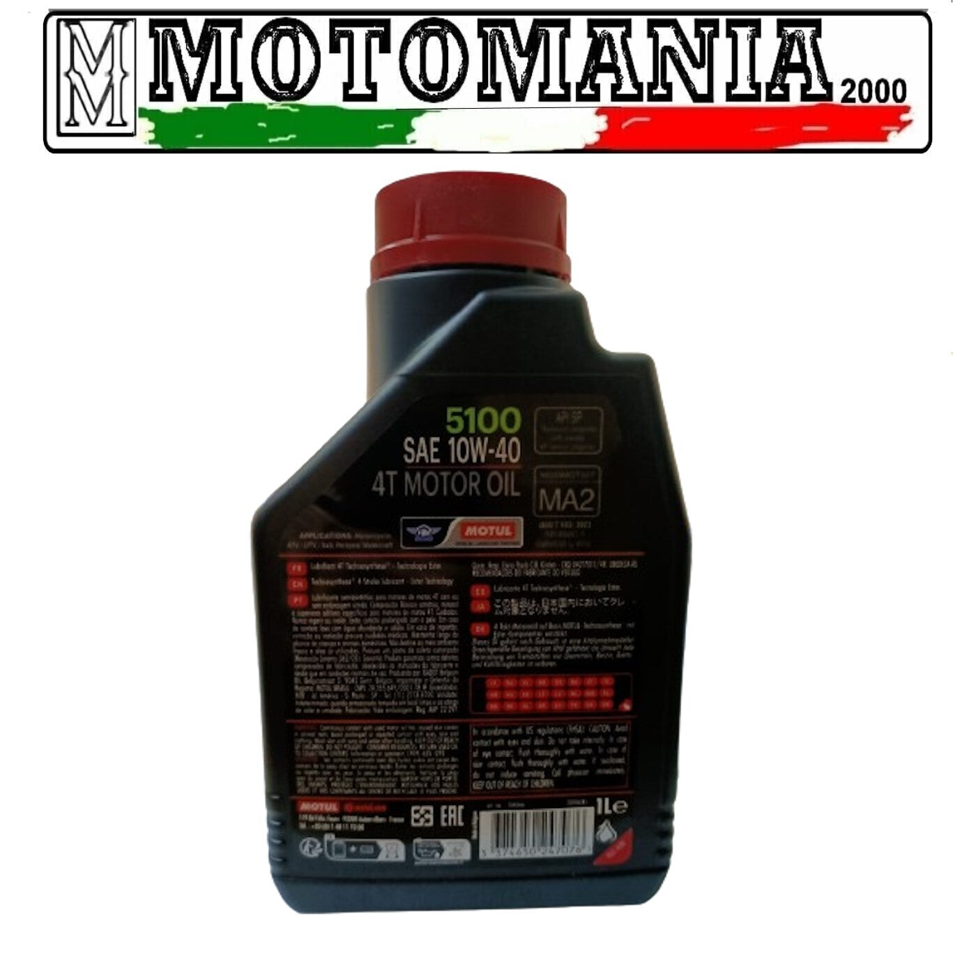 104066  OLIO MOTORE MOTUL  5100 10W40 4T - 1L   *