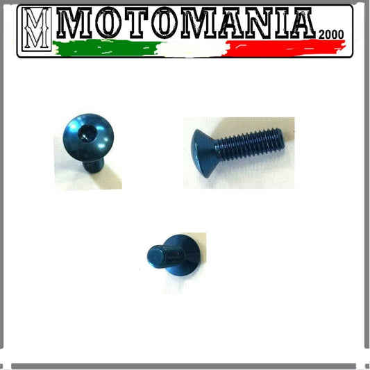 VITE PER CARENE  IN ERGAL TESTA BOMBATA E SVASATA COLORE BLU 5X15 *