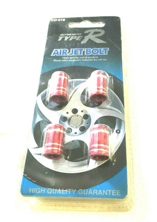 KIT 4 WHEEL CAPS MOTORCYCLE AND CAR RED