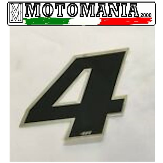 NUMERO 4 NERO ADESIVO LARGHEZZA 5 MM LUNGHEZZA 5 MM *