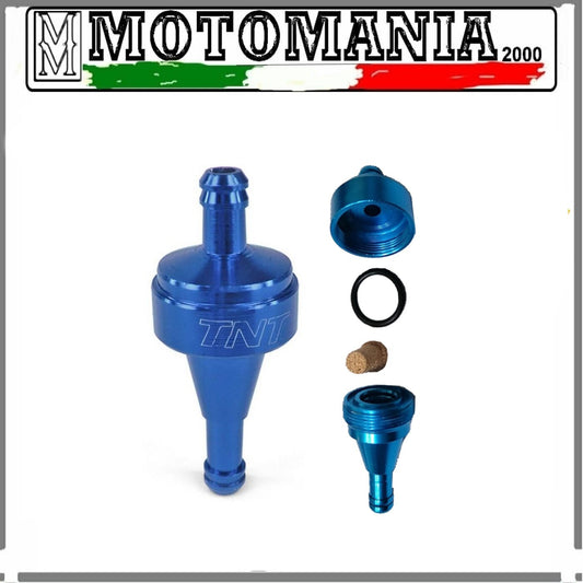 425020A FILTRO BENZINA CNC BLU ANOD DIAMETRO 6 SMONTABILE