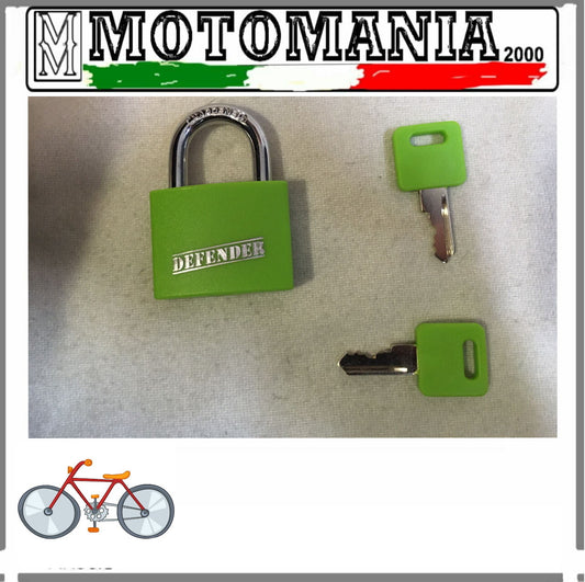 LUCCHETTO PER CATENE PER BICICLETTE LARGO 42MM, ALTO 33MM COMPRESO DI CHIAVI