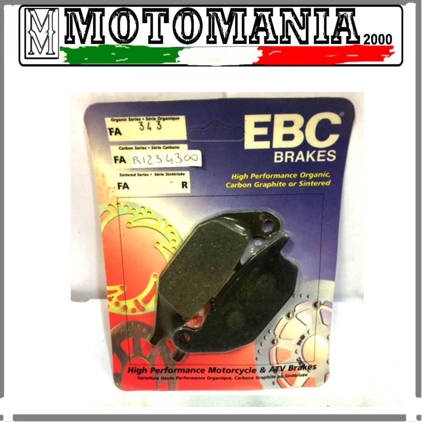 R1234300 CP PASTIGLIE FRENO EBC FA343  HONDA XLV125 VARADERO 01/CBR R 125/150  *
