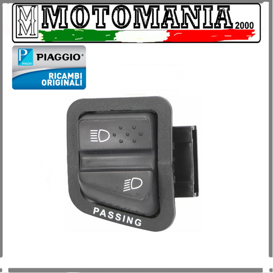 INTERRUTTORE ILLUMINAZIONE ABBAGLIANTI ORIGINALE PIAGGIO PER APRILIA - BEVERLY -