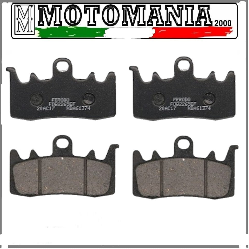 2 COPPIE PASTIGLIE FRENO ANTERIORE FERODO  PER KYMCO AK 550 DAL 2017 AL 2020  *