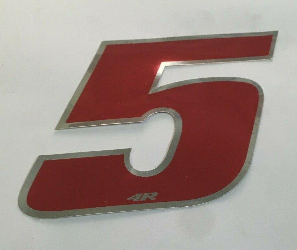 NUMBER 5 RED STICKER LENGTH 10MM WIDTH 10MM *
