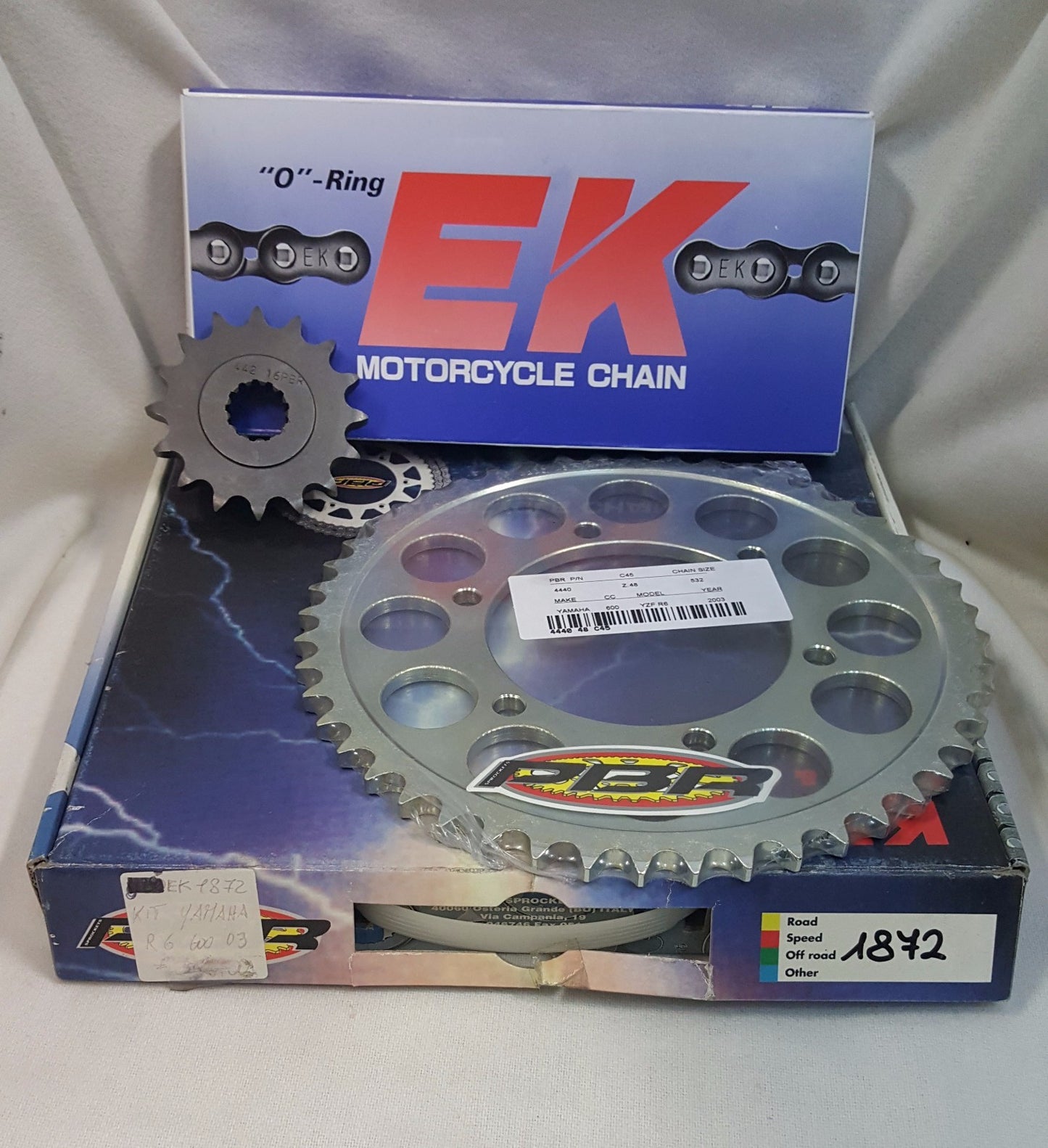 COD. EK1872 TRANSMISSION KIT PBR YAMAHA YZF-R6 600 2003 2005