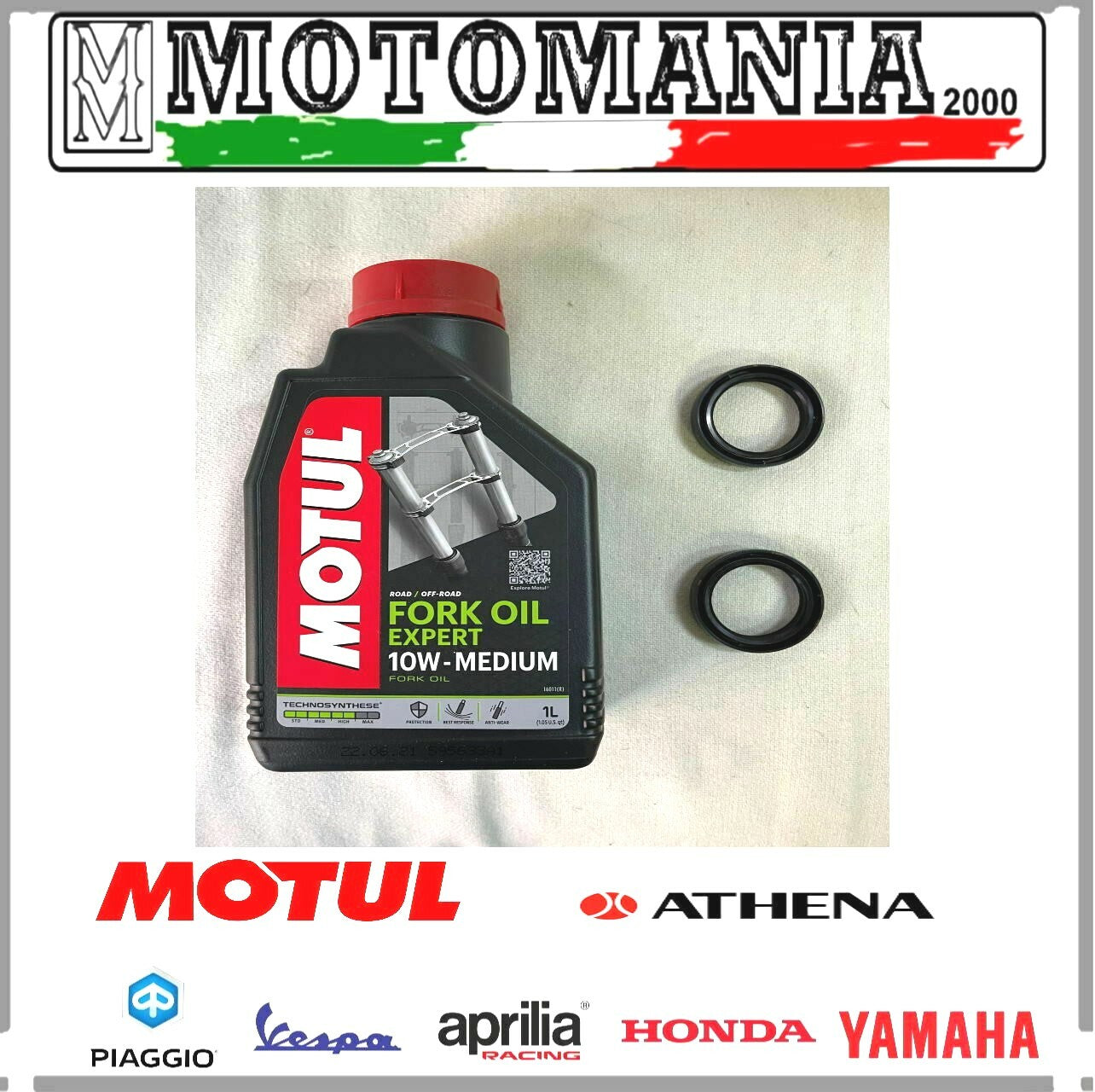 KIT PARAOLIO E OLIO FORCELLA MOTUL 10 W DERBI - MALAGUTI MADISON S250 - PEUGEOT