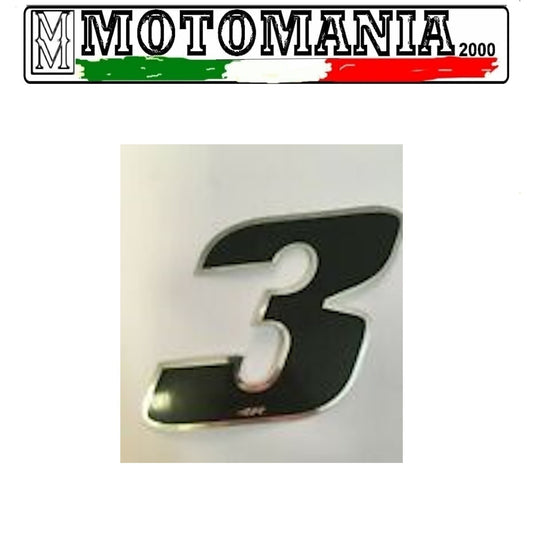 STICKER NUMBER FOR MOTORCYCLES AND CARS CM 10X10 BLACK COLOR *