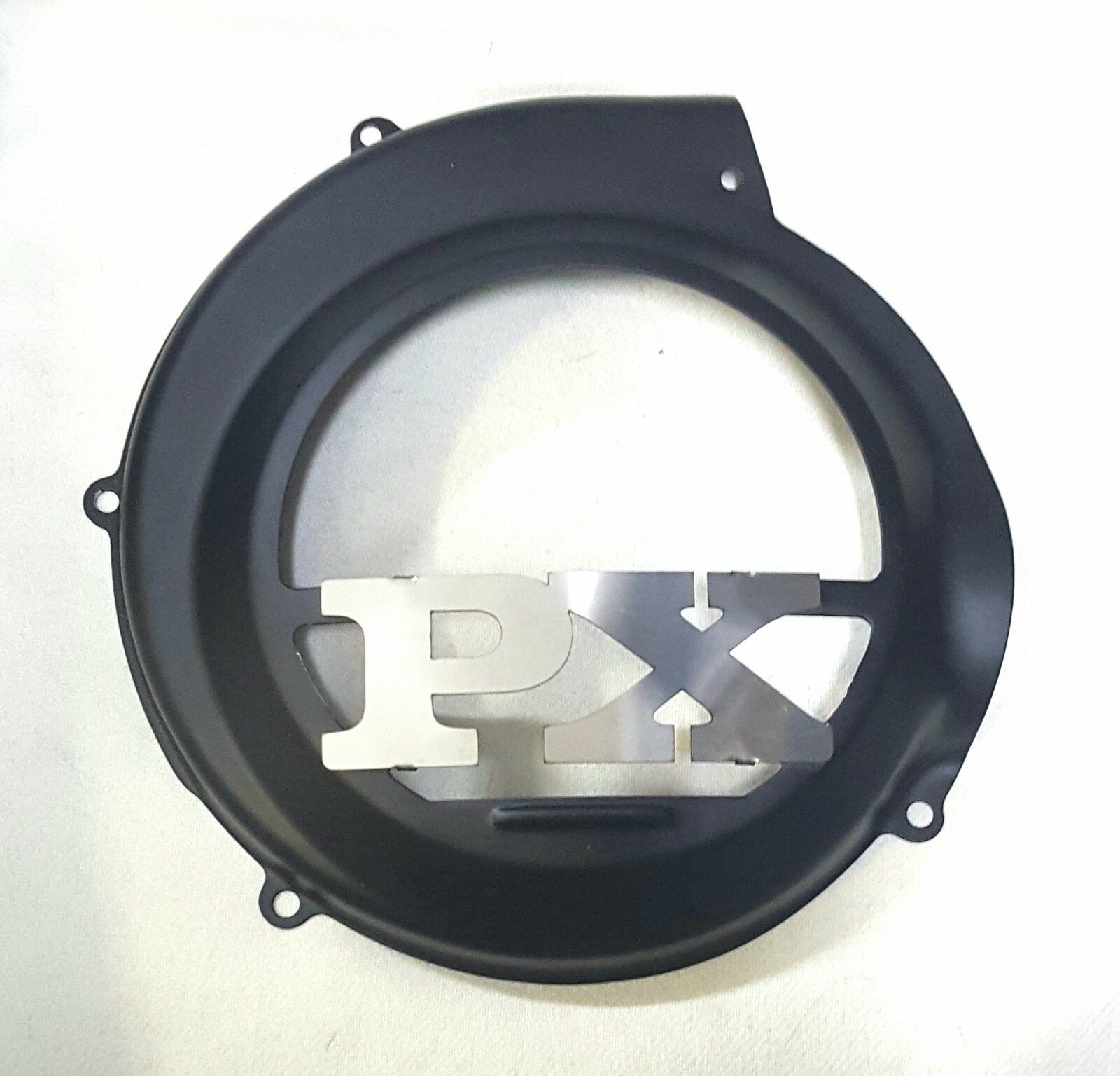 COPRIVENTOLA VESPA PX 125 150 200 NERO CON SCRITTA IN ACCIAIO  + OMAGGIO