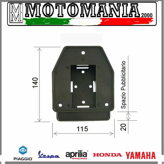 142700020 RMS LICENSE PLATE HOLDER FOR MOPED 50