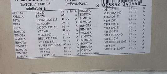 NEWFREN RACING DUCATI APRILIA MOTO GUZZI CAGIVA BIMOTA LAVERDA BRAKE PADS