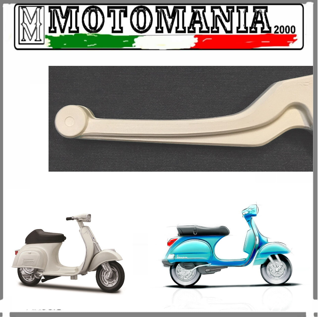 PAIR OF LEVERS VESPA 50 SPECIAL-ET3-PK 50 S-PRING-PX 125/150/200