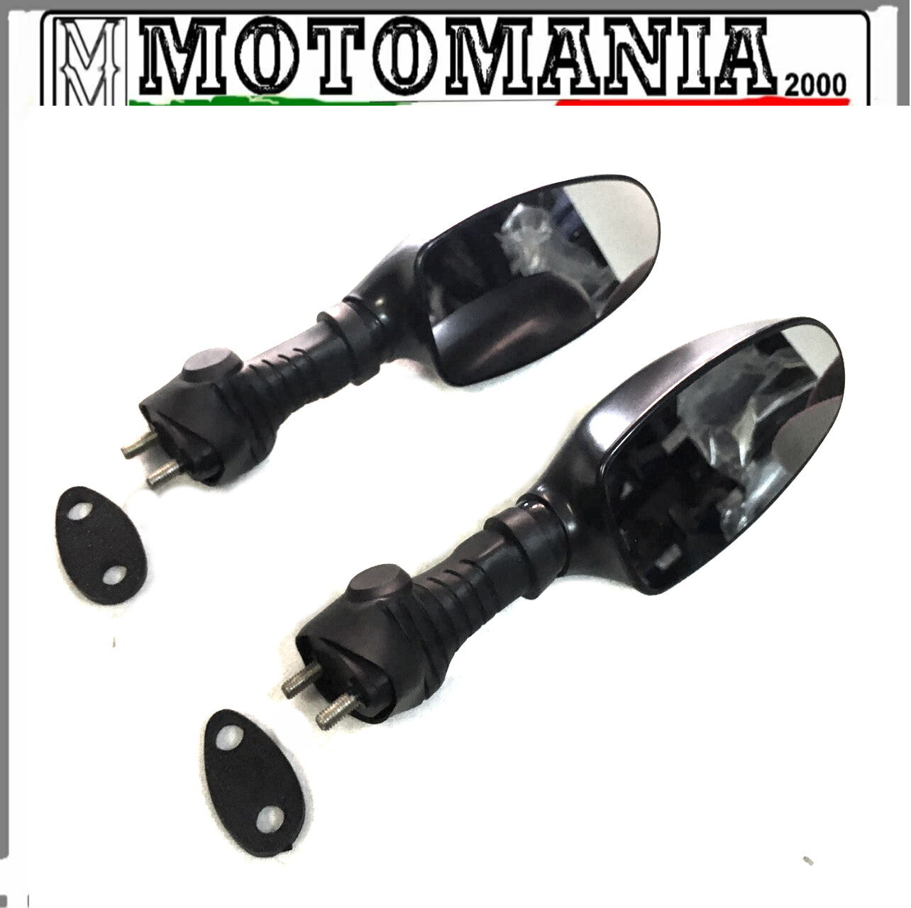 COPPIA SPECCHI RETROVISORI NERI DX E SX COMPLETI DI GUARNIZIONI FAR