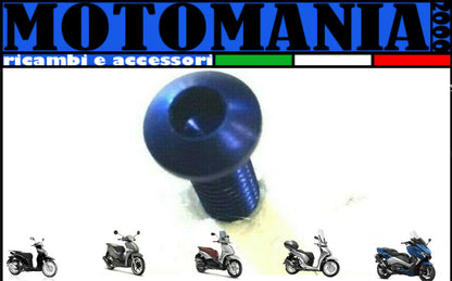 BLUE ERGAL MOTORCYCLE HEX HOLLOW CURVED HEAD SCREW *