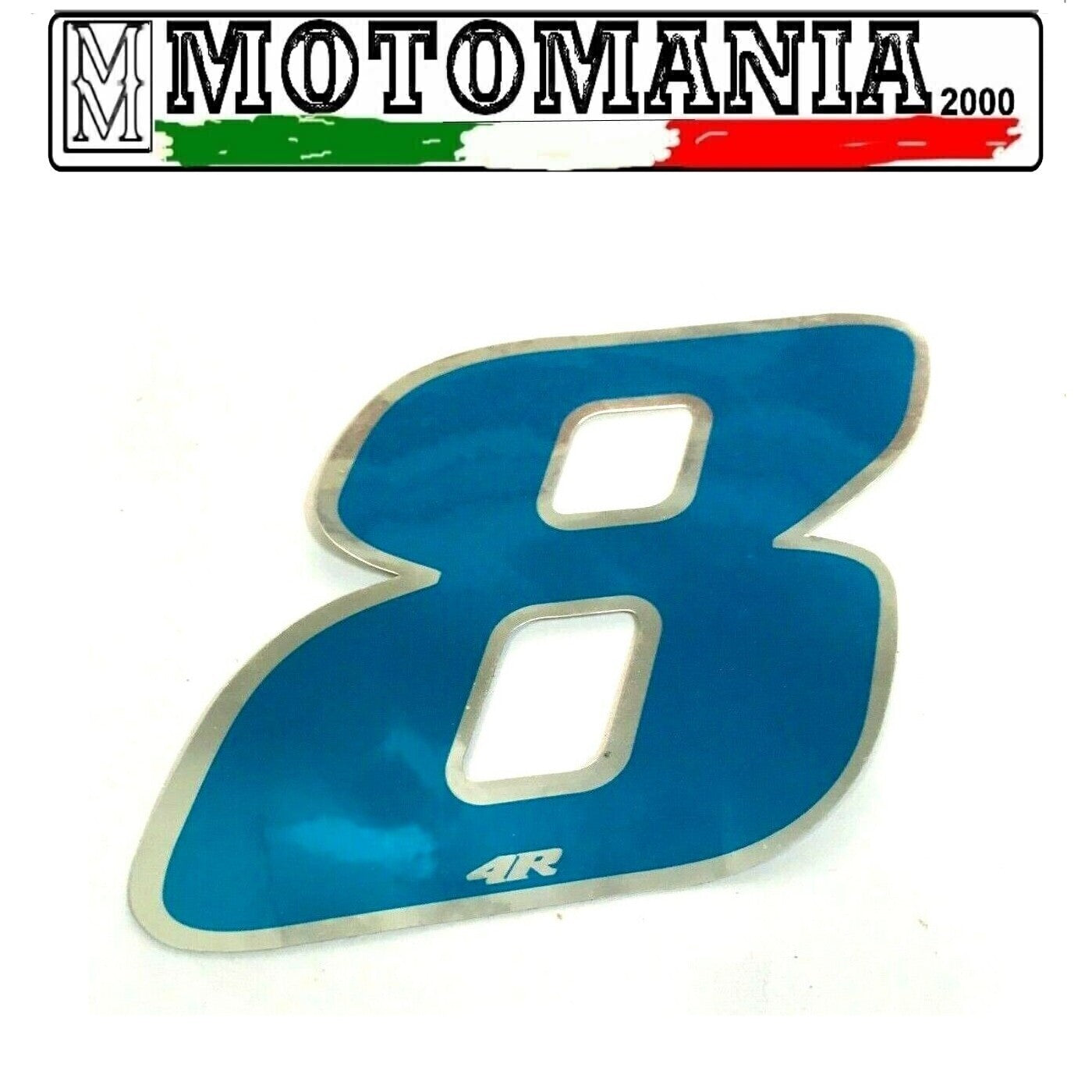 NUMERO ADESIVO BLU CON BORDO CROMATO UNIVERSALE CM.10X10 *