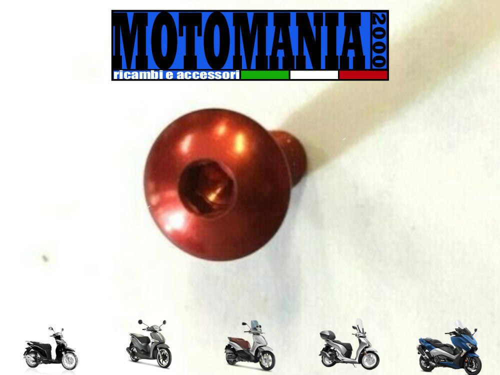 RED 5X15 CURVED HEAD SCREW FOR ERGAL FAIRINGS *