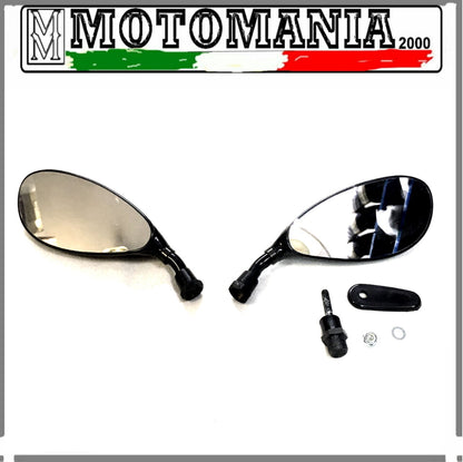 PAIR OF UNIVERSAL CARBON BLACK RIGHT AND LEFT MIRRORS